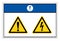Notice Electric Shock Hazard Symbol Sign On White Background