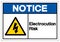 Notice Electrocution Risk Symbol Sign, Vector Illustration, Isolated On White Background Label .EPS10