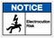 Notice Electrocution Risk Symbol Sign, Vector Illustration, Isolated On White Background Label .EPS10