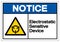 Notice Electrostatic Sensitive Device ESD Symbol Sign, Vector Illustration, Isolate On White Background Label .EPS10