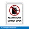 Notice Emergency Exit Only Alarm Will Sound When Door is Opened Sign In Vector, Easy To Use And Print Design Templates.