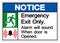 Notice Emergency Exit Only Alarm will sound when door is opened Symbol Sign, Vector Illustration, Isolate On White Background