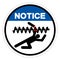 Notice Exposed Rotating Parts Will Cause Service Injury Or Death Symbol Sign, Vector Illustration, Isolate On White Background