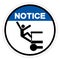 Notice Falling Of Crush Hazard Symbol Sign, Vector Illustration, Isolate On White Background Label .EPS10