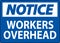 Notice Falling Debris Sign, Workers Overhead Falling Objects