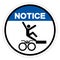 Notice Falling Of Rollers Hazard Symbol Sign, Vector Illustration, Isolate On White Background Label .EPS10