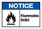 Notice Flammable Solid Symbol Sign ,Vector Illustration, Isolate On White Background Label .EPS10