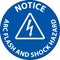 Notice Floor Sign Arc Flash And Shock Hazard