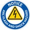 Notice Floor Sign Arc Flash And Shock Hazard