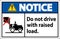 Notice Forklift Symbol, Do Not Drive With Raised Load