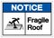 Notice Fragile Roof Symbol Sign, Vector Illustration, Isolate On White Background Label. EPS10