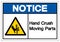Notice Hand Crush Moving Parts Symbol Sign, Vector Illustration, Isolate On White Background Label .EPS10