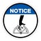 Notice Hand Entanglement Rotating Symbol Sign, Vector Illustration, Isolate On White Background Label .EPS10