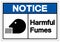 Notice Harmful Fumes Symbol Sign, Vector Illustration, Isolate On White Background Label. EPS10