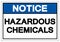 Notice Hazardous Chemicals Symbol Sign, Vector Illustration, Isolate On White Background Label. EPS10