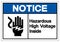 Notice Hazardous High Voltage Inside Symbol Sign, Vector Illustration, Isolate On White Background Label .EPS10