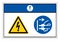 Notice Hazardous Voltage Disconnect Mains Plug From Electrical Outlet Symbol Sign, Vector Illustration, Isolate On White