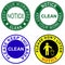 Notice keep clean,hygiene, trash symbol,sticker,icon,pictogram,sign,vector