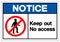 Notice Keep Out No Access Symbol Sign, Vector Illustration, Isolate On White Background Label. EPS10