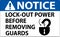 Notice Lock-Out Power Label On White Background