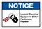 Notice Lockout Electrical Equipment  Befor Performing Repairs Symbol Sign ,Vector Illustration, Isolate On White Background Label