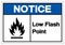 Notice Low Flash Point Symbol Sign, Vector Illustration, Isolate On White Background Label. EPS10