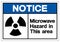 Notice Microwave Hazard In This Area Symbol Sign, Vector Illustration, Isolate On White Background Label. EPS10