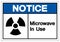 Notice Microwave In Use Symbol Sign, Vector Illustration, Isolate On White Background Label. EPS10