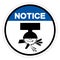 Notice Moving Saw Blade On Swing Machine Can Cut Symbol Sign, Vector Illustration, Isolate On White Background Label .EPS10