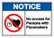 Notice No Access For Persons With Pacemakers Symbol Sign, Vector Illustration, Isolate On White Background Label .EPS10