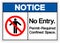 Notice No Entry Permit Required Confined Space Symbol Sign, Vector Illustration, Isolate On White Background Label. EPS10