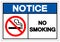 Notice No Smoking Symbol Sign, Vector Illustration, Isolate On White Background Label .EPS10