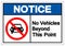 Notice No Vehicles Beyond This Point Symbol Sign ,Vector Illustration, Isolate On White Background Label .EPS10
