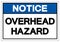 Notice Overhead Hazard Symbol Sign ,Vector Illustration, Isolate On White Background Label. EPS10