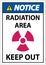 Notice Radiation Area Keep Out Sign On White Background