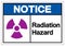 Notice Radiation Hazard Symbol Sign, Vector Illustration, Isolate On White Background Label. EPS10