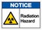 Notice Radiation Hazard Symbol Sign,Vector Illustration, Isolated On White Background Label. EPS10