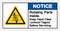 Notice Rotating Parts Inside Keep Hand Clear Lockout/Tagout Before Servicing Symbol Sign, Vector Illustration, Isolate On White