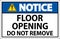 Notice Sign, Floor Opening Do Not Remove