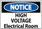 Notice Sign High Voltage - Electrical Room