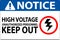 Notice Sign High Voltage Unauthorized Personnel Keep Out