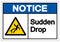 Notice Sudden Drop Symbol Sign, Vector Illustration, Isolated On White Background Label. EPS10