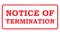 Notice of termination stamp