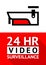 Notice Video cctv symbol sticker for print