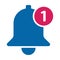 Notification bell icon vector ringing bell symbol for your web design, logo, UI. illustration