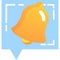 Notification chat bubble line vector isolated icon