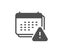 Notification icon. Calendar notice sign. Vector