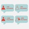 Notification icons set of followers. Template for application banner. Vector.