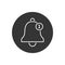 Notification line icon. Vector bell icon in modern flat