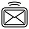 Notification mail request icon, outline style